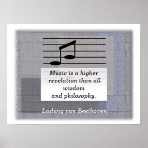 Muziek hoger — kunstafdrukken — Beethoven Poster