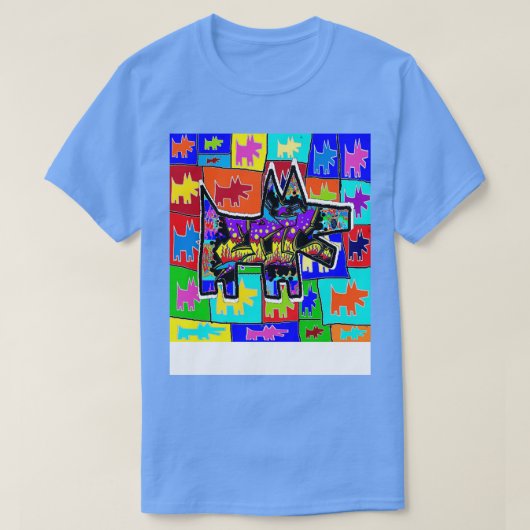 Muziek Hond Graffiti Rap T-shirt (Design voorkant)