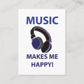 Muziek Hoofdtelefoon Visitekaartje (Voorkant)