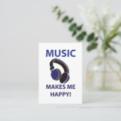 Muziek Hoofdtelefoon Visitekaartje (Staand voorkant)