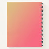 Muziek hoort aangepaste zwarte tekst Retro roze kl Notitieboek (Achterkant)