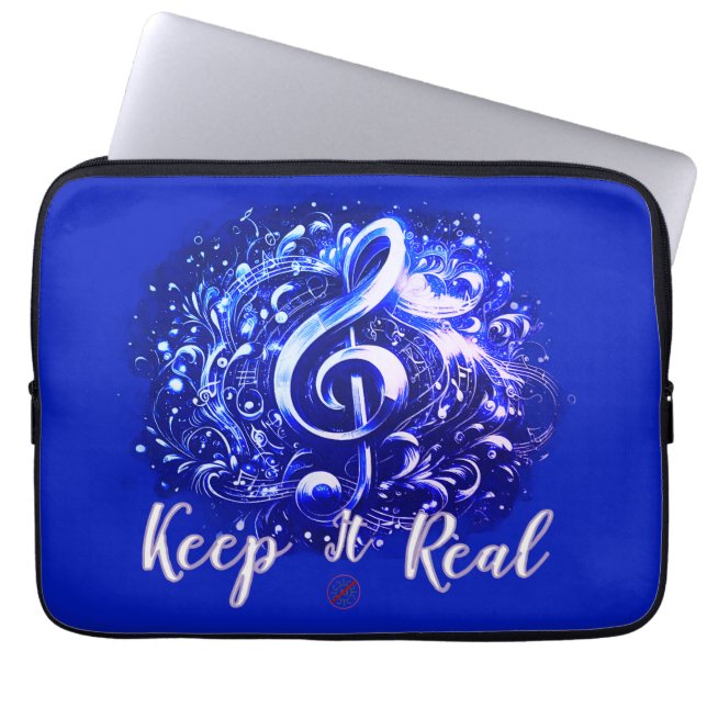 MUZIEK - HOU HET ECHT  LAPTOP SLEEVE (Voorkant)