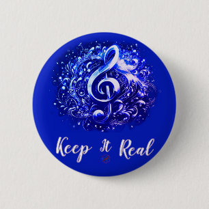 MUZIEK - HOU HET ECHT RONDE BUTTON 5,7 CM