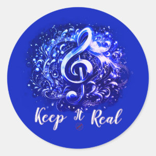 MUZIEK - HOU HET ECHT RONDE STICKER
