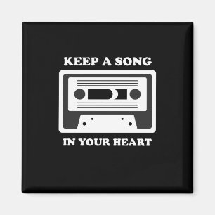 Muziek houdt een lied in je hart magneet
