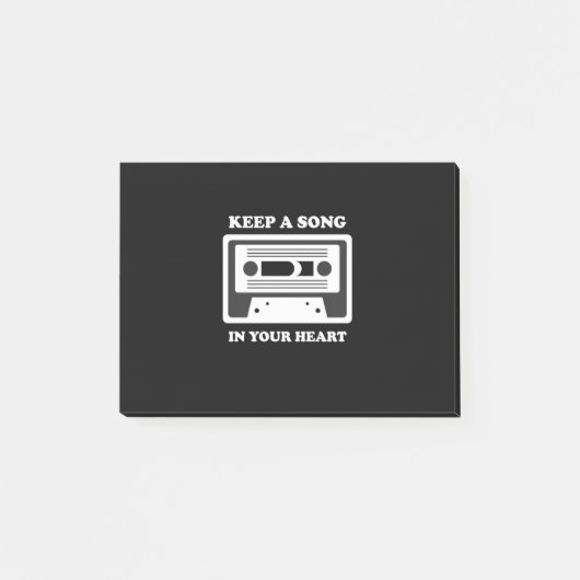 Muziek houdt een lied in je hart post-it® notes (Voorkant)