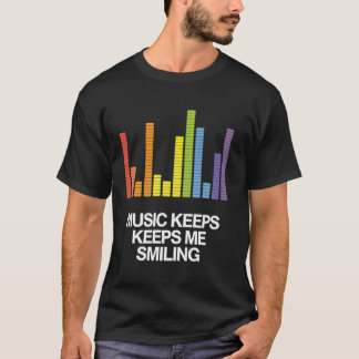 Muziek Houdt Me Glimlachend Grafische Equalizer DJ T-shirt