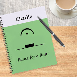 Muziek Humor Pauze voor Rust Grappig Personalized Notitieboek