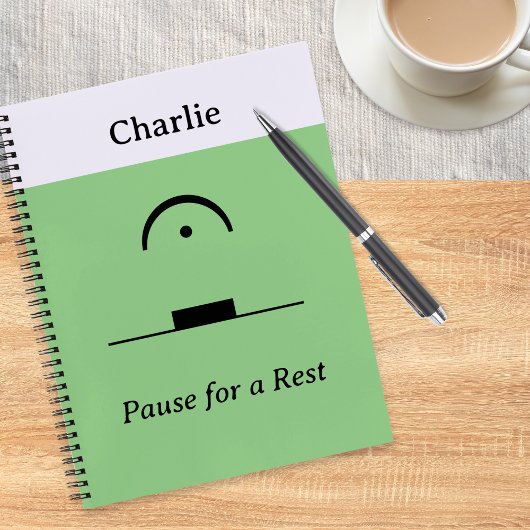 Muziek Humor Pauze voor Rust Grappig Personalized Notitieboek