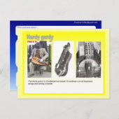 Muziek, Hurdy gurdy-speler Briefkaart (Voorkant / Achterkant)