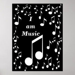 Muziek & ik_ afdrukken poster