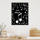 Muziek & ik_ afdrukken poster (Keuken)
