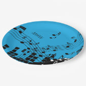 Muziek Illustratie aangepaste borden op monogram p Papieren Bordje (Gekanteld)