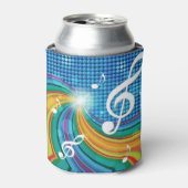 Muziek Illustratie aangepaste monogram koelbox Blikjeskoeler (Blikje Voorkant)