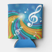 Muziek Illustratie aangepaste monogram koelbox Blikjeskoeler (Voorkant)