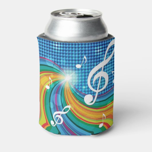 Muziek Illustratie aangepaste monogram koelbox Blikjeskoeler (Blikje Achterkant)