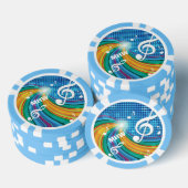 Muziek Illustratie aangepaste monogram poker chips (Opstapeling)
