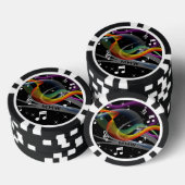 Muziek Illustratie aangepaste monogram poker chips (Opstapeling)