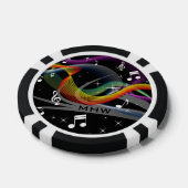 Muziek Illustratie aangepaste monogram poker chips (Enkel)