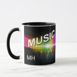 Muziek Illustratie op maat gemaakte monogram mokke Mok