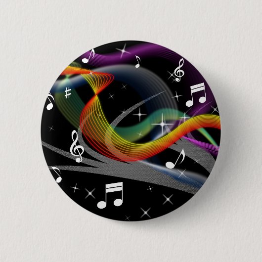 Muziek-illustratieknoppen Ronde Button 5,7 Cm (Voorkant)