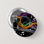 Muziek-illustratieknoppen Ronde Button 5,7 Cm (Voorkant /achterkant)