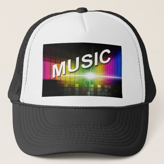 Muziek Illustrator hats Trucker Pet (Voorkant)