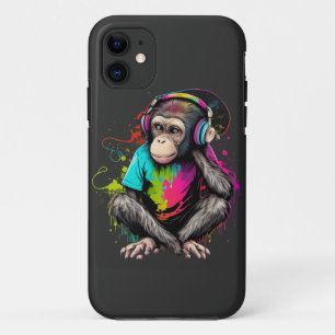 Muziek in apensets luisteren, muziek geobsedeerd d Case-Mate iPhone case