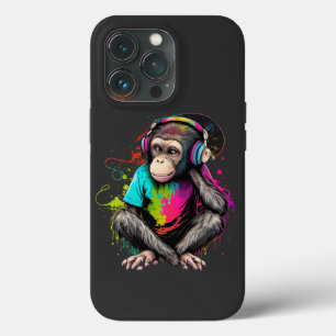Muziek in apensets luisteren, muziek geobsedeerd d Case-Mate iPhone case