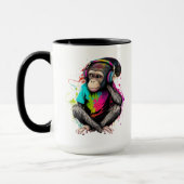 Muziek in apensets luisteren, muziek geobsedeerd d mok (Links)