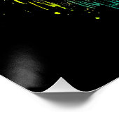 Muziek in apensets luisteren, muziek geobsedeerd d perfect poster (Hoek)