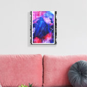 Muziek in Beweging Blauw Paarse Frame Kunst Canvas Afdruk (Insitu (Woonkamer))