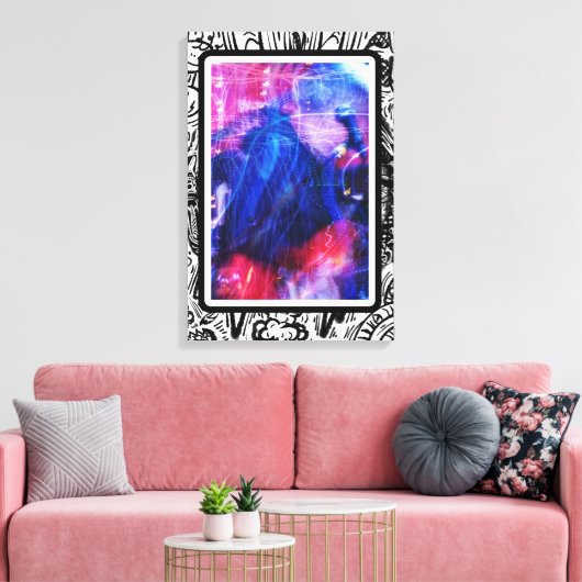 Muziek in beweging canvas afdruk (Insitu (Woonkamer))