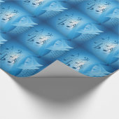 Muziek in blauw cadeaupapier (Hoek)