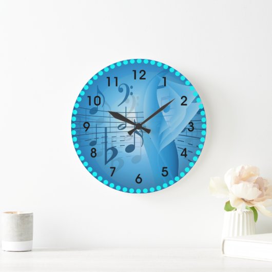Muziek in blauw grote klok (Huis)