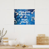 Muziek in blauw Poster (Keuken)