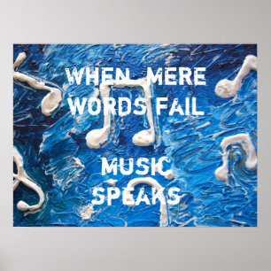 Muziek in blauw Poster