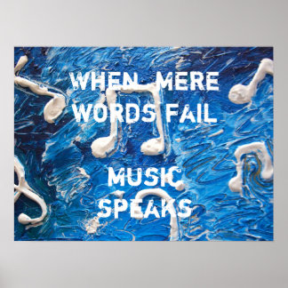 Muziek in blauw Poster