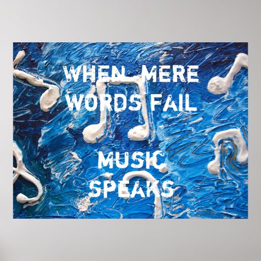 Muziek in blauw Poster (Voorkant)