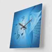 Muziek in blauw vierkante klok (Hoek)