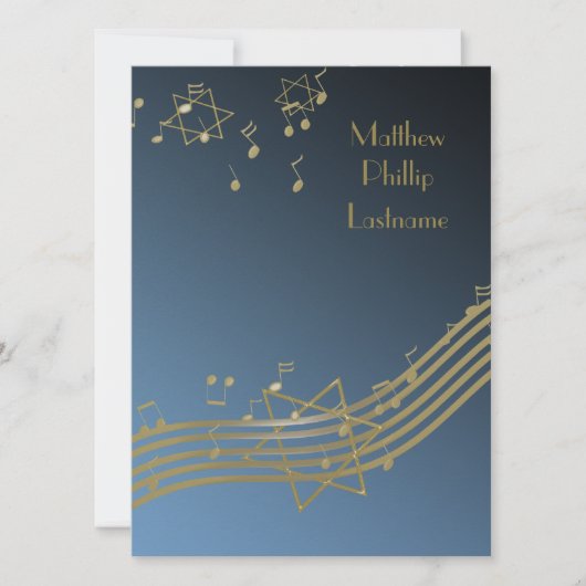 Muziek in de Air Bar Mitswa 7.5 Kaart (Voorkant)