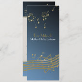 Muziek in de Air Bar Mitswa 9,25 x 4 Kaart (Voorkant / Achterkant)