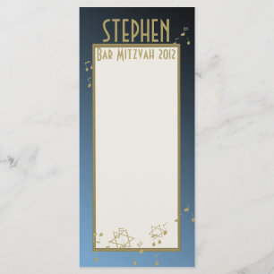 Muziek in de Air Bar Mitswa Program Kaart