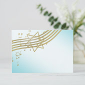 Muziek in de Air Bat Mitswa-reactie RSVP Kaartje (Staand voorkant)