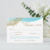 Muziek in de Air Bat Mitswa Response Custom RSVP Kaartje (Staand voorkant)