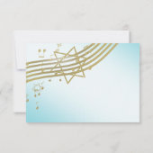 Muziek in de Air Bat Mitswa Response Custom RSVP Kaartje (Achterkant)