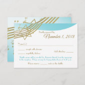 Muziek in de Air Bat Mitswa Response Custom RSVP Kaartje (Voorkant / Achterkant)