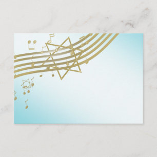 Muziek in de Air Bat Mitzvah Response RSVP Kaartje