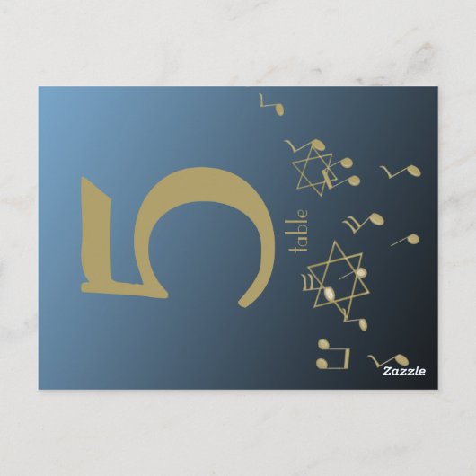 Muziek in de Air Table Number Kaart (Achterkant)