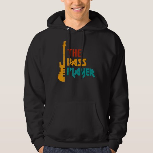Muziek in de Bass Player Music Bass Guitar Hoodie (Voorkant)